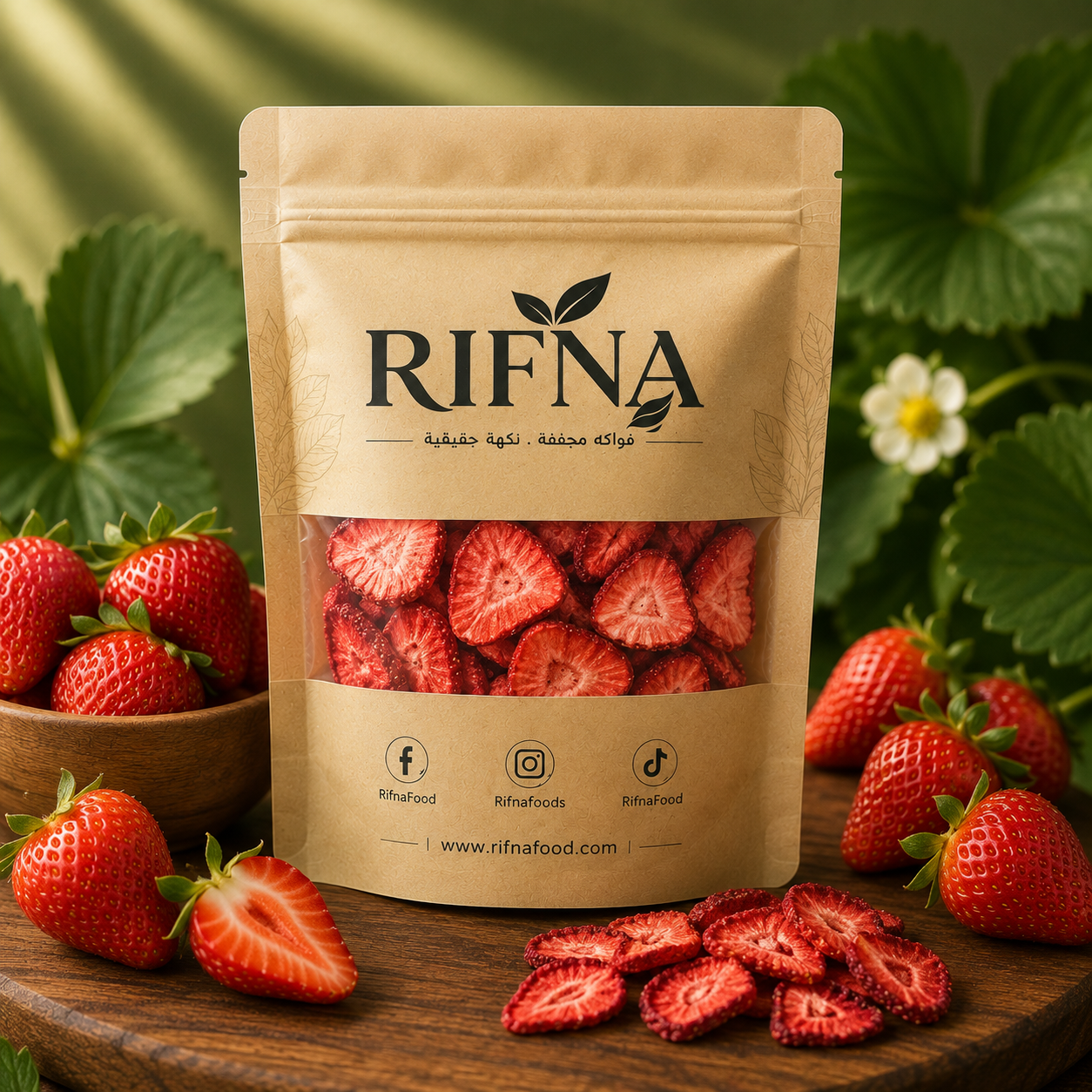 الفراولة المجففة بالتبريد 🍓