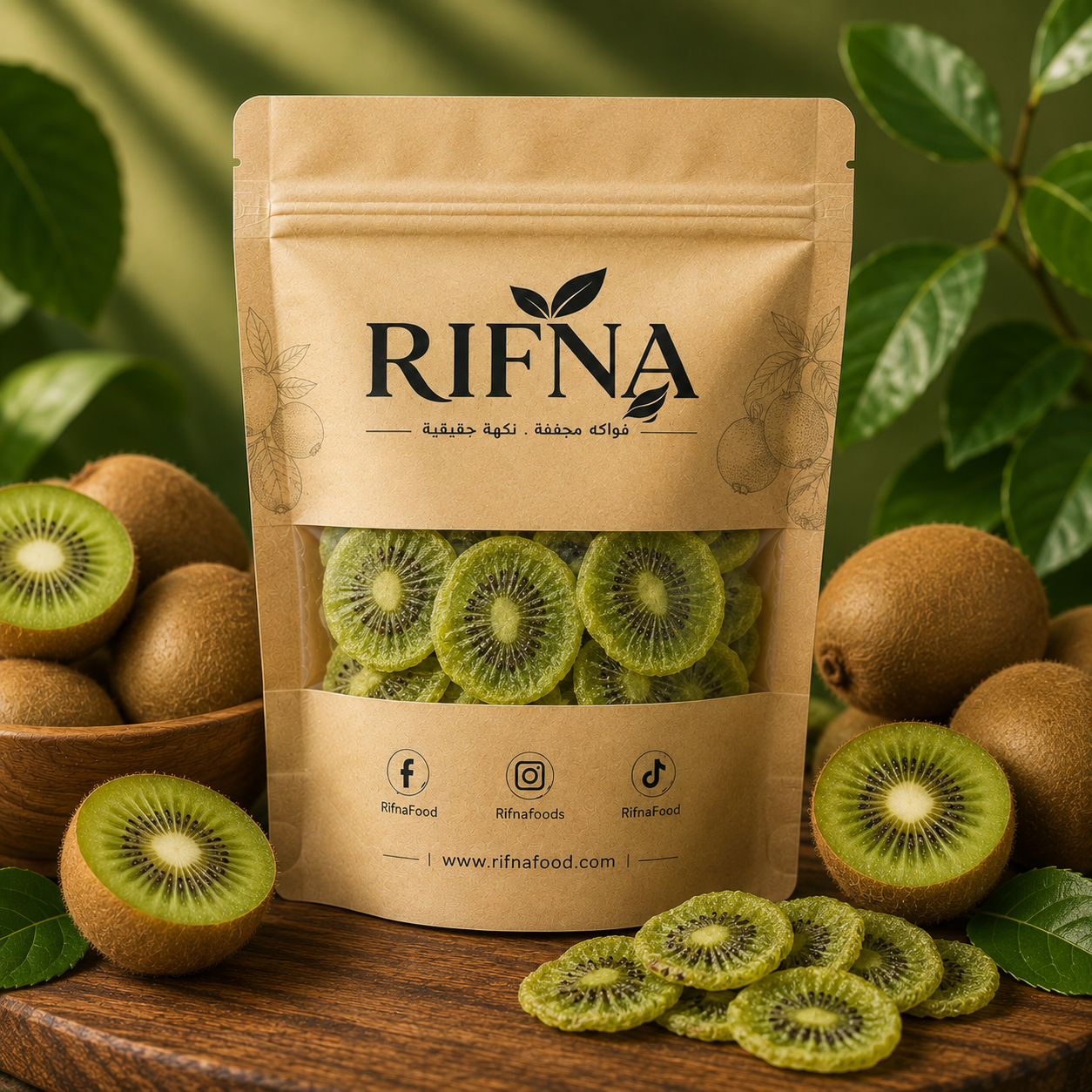 شرائح الكيوي المجففة بالتبريد 🥝